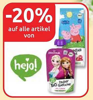 -20% auf alle Artikel von hejo!