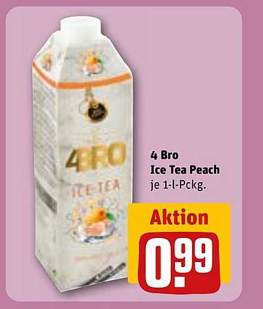 4 Bro Ice Tea Peach je 1-l-Pckg.