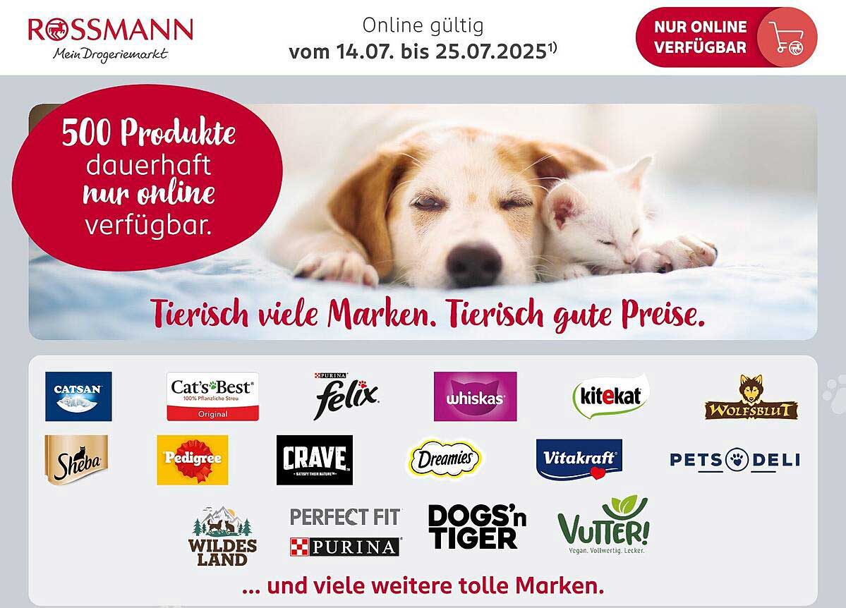 500 Produkte dauerhaft nur online verfügbar.