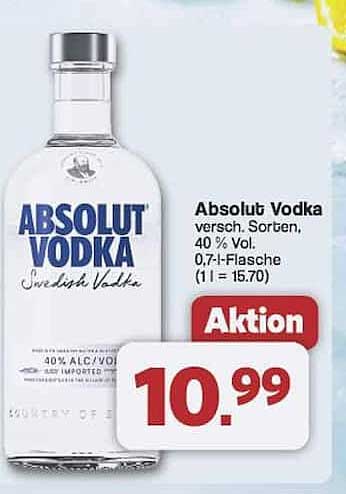 Absolut Vodka versch. Sorten, 40 % Vol. 0,7 l-Flasche