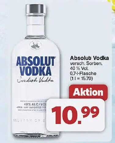 Absolut Vodka - verschiedene Sorten, 0,7 l-Flasche, 40 % Vol.