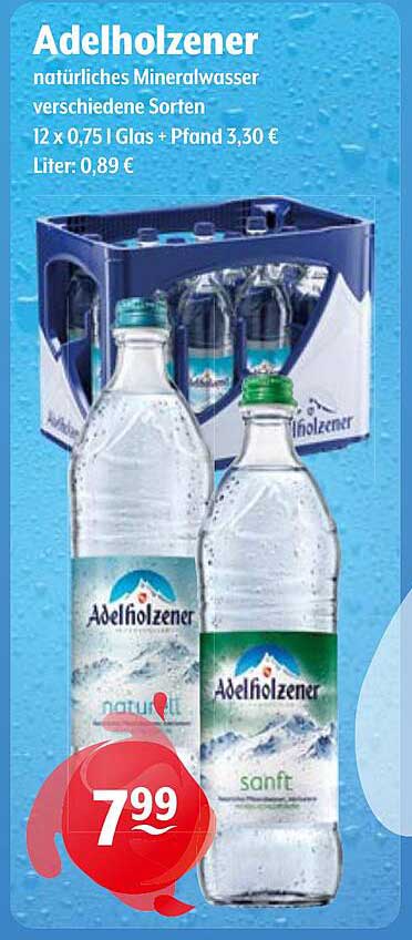 Adelholzener Mineralwasser 12 x 0,75 l – verschiedene Sorten