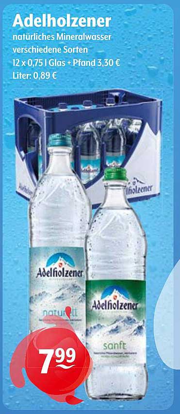 Adelholzener natürliches Mineralwasser 12 x 0,75 l