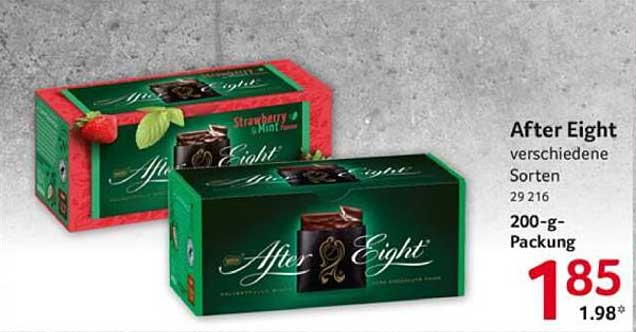 After Eight verschiedene Sorten 200-g-Packung