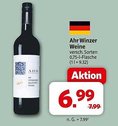 Ahr Winzer Weine 0,75 l-Flasche