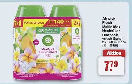 Airwick Fresh Matic Max Nachfüller Duopack 2 x 250 ml