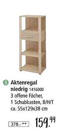 Aktenregal niedrig