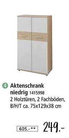 Aktenschrank niedrig