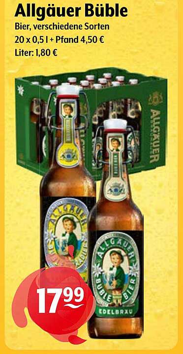 Allgäuer Büble Bier 20 x 0,5 l