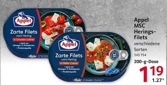 Appel MSC Heringsfilets in verschiedenen Sorten