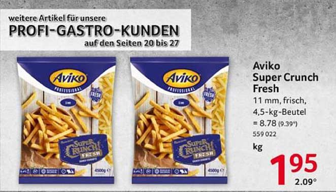 Aviko Super Crunch Fresh – 4,5 kg Beutel