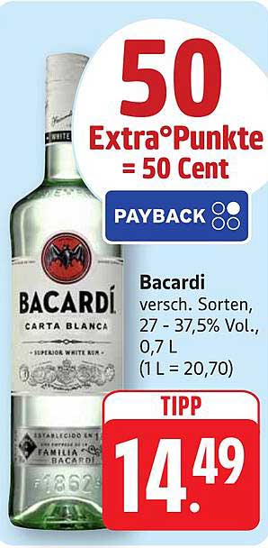 Bacardi Carta Blanca - 0,7L