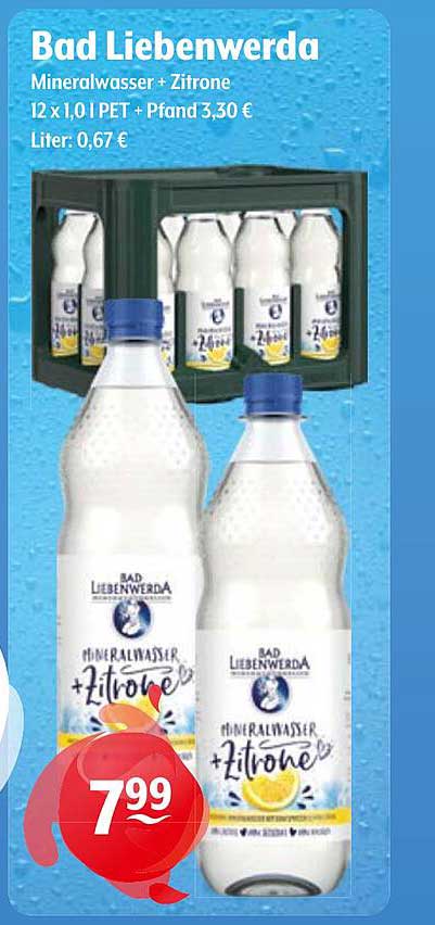 Bad Liebenwerda Mineralwasser + Zitrone 12 x 1,0 l PET