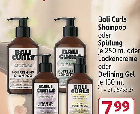 Bali Curls Shampoo oder Spülung je 250 ml oder Lockencreme oder Defining Gel je 150 ml