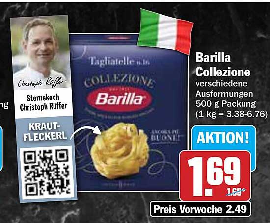Barilla Collezione verschiedene Ausformungen 500 g Packung