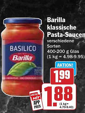 Barilla klassische Pasta-Saucen verschiedene Sorten 400-200 g Glas