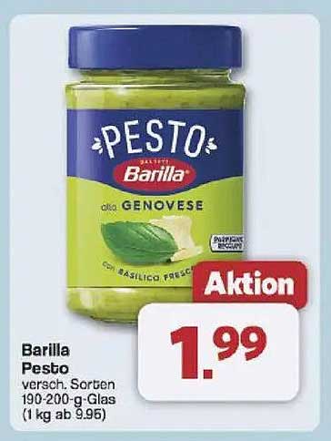 Barilla Pesto, verschiedene Sorten, 190-200 g-Glas