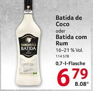 Batida de Coco oder Batida com Rum 0,7-l-Flasche
