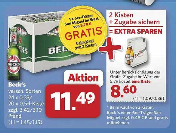 Beck's Bier – Vielseitige Sorten im Aktionsangebot