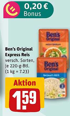 Ben's Original Express Reis - Aktion im REWE Kaufpark