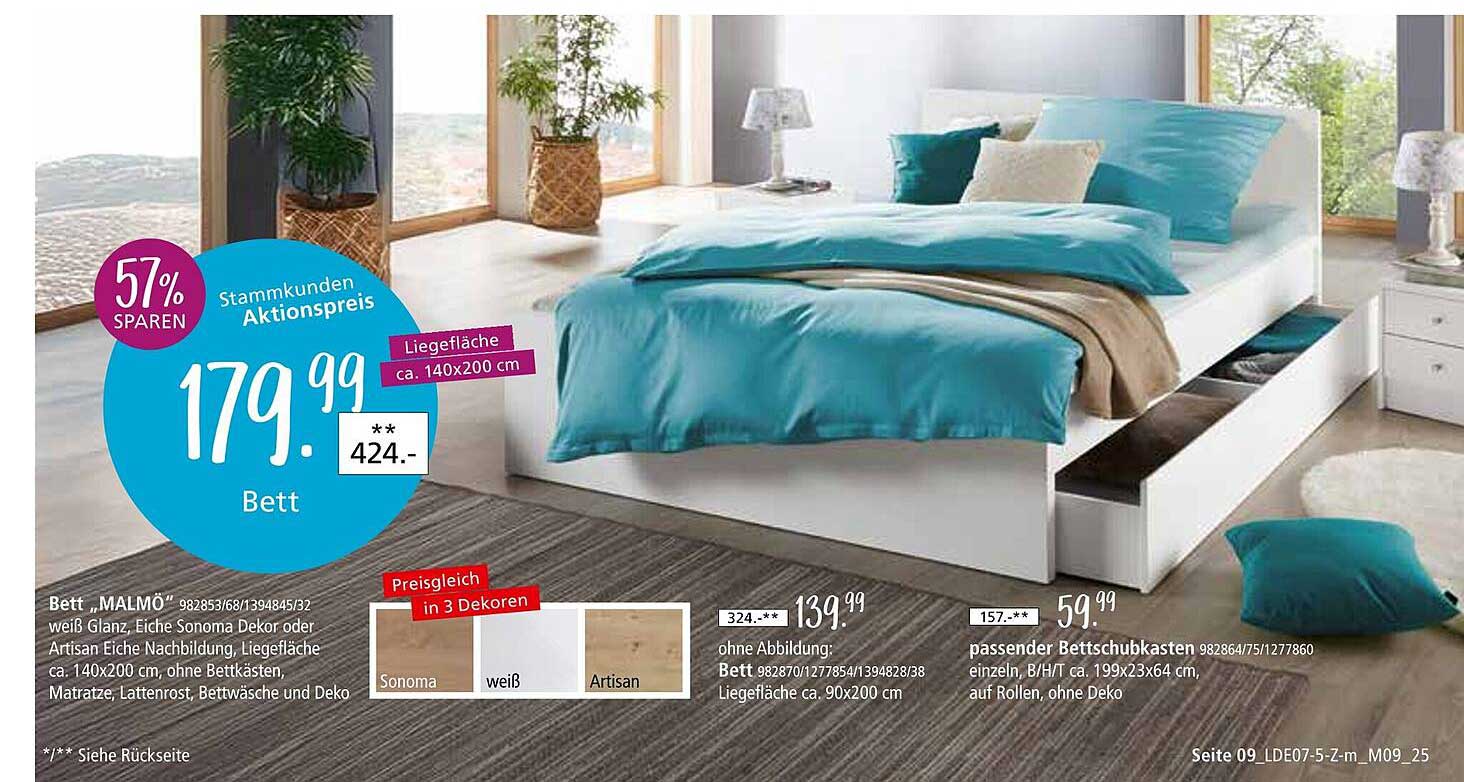 Bett "MALMÖ" - Aktionspreis nur 179,99 €