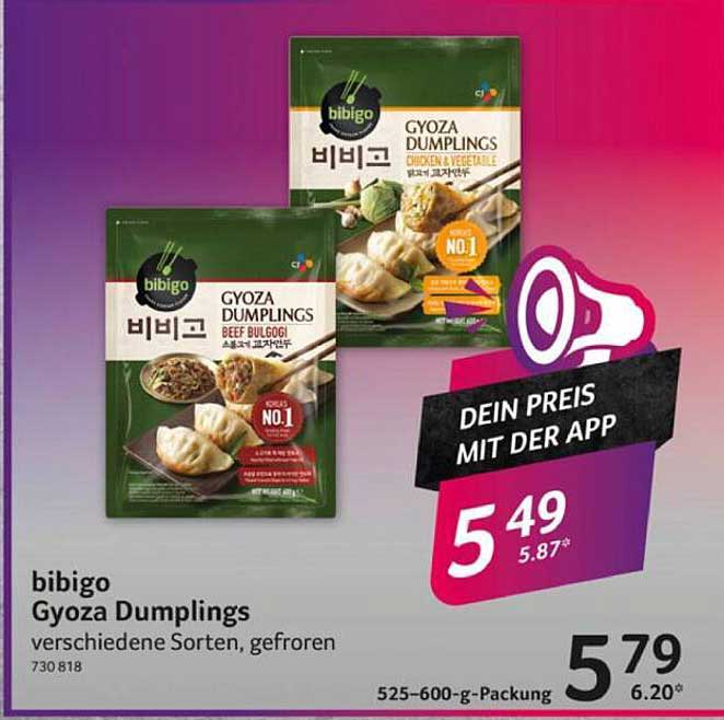 bibigo Gyoza Dumplings verschiedene Sorten, gefroren