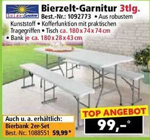 Bierzelt-Garnitur 3tlg.