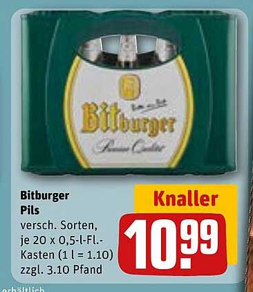 Bitburger Pils 20 x 0,5-L-Fl.-Kasten