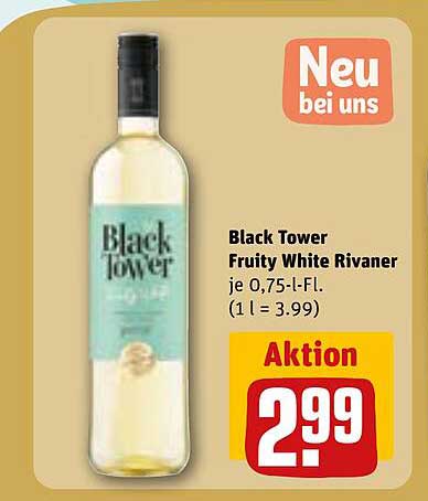 Black Tower Fruity White Rivaner je 0,75-L-Fl.