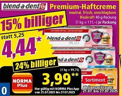 Blend-a-dent Premium-Haftcreme 40-g-Packung