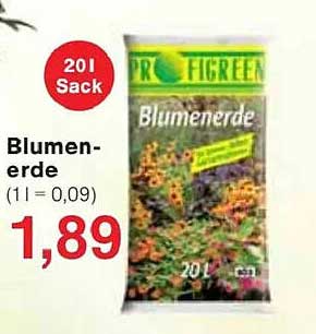 Blumenerde 20 l Sack von Profi Green
