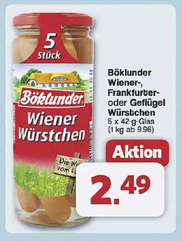 Böklunder Wiener-, Frankfurter- oder Geflügel Würstchen