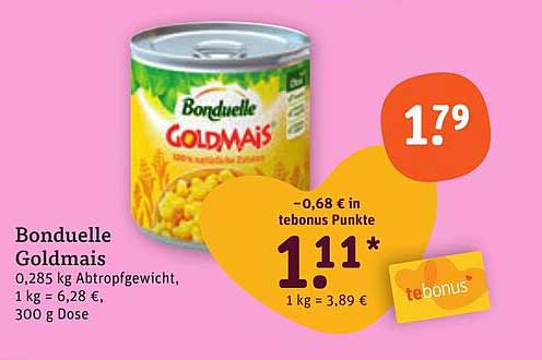 Bonduelle Goldmais 0,285 kg Dose