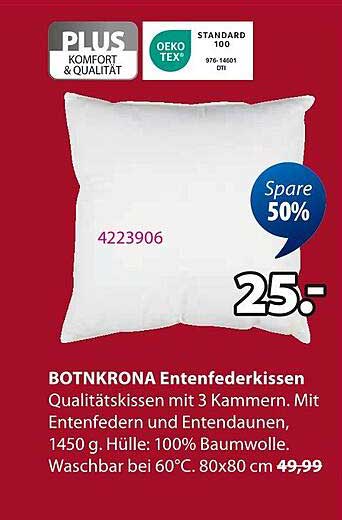 BOTNKRONA Entenfederkissen