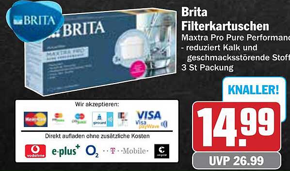 Brita Filterkartuschen Maxtra Pro Pure Performance - 3 St Packung