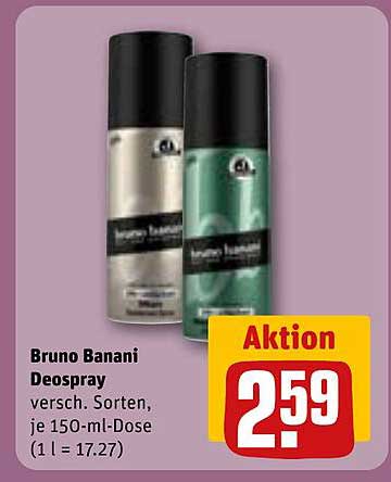 Bruno Banani Deospray versch. Sorten, je 150-ml-Dose