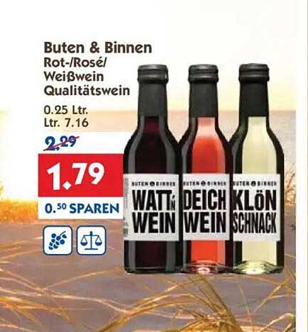 Buten & Binnen Rot- und Roséwein, Qualitätswein 0.25 Ltr.