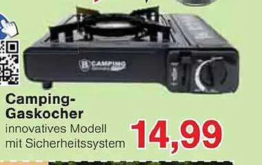 Camping-Gaskocher innovatives Modell mit Sicherheits-system