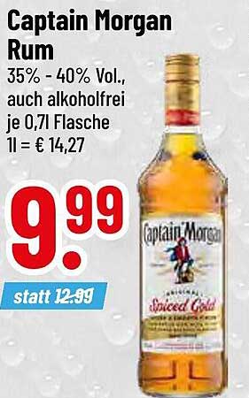 Captain Morgan Rum 0,71L - Ein Erlebnis für Genießer
