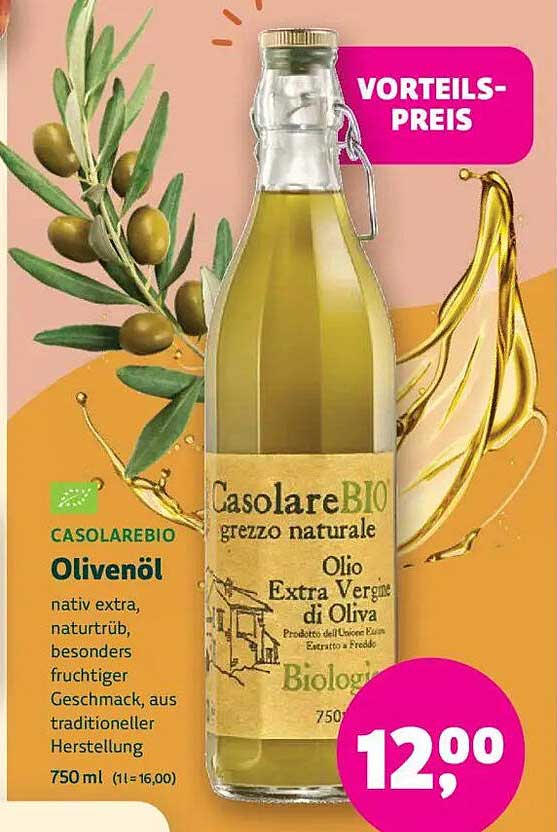 CasolareBIO Olivenöl 750 ml