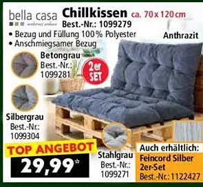 Chillkissen (ca. 70 x 120 cm) - 2er Set von bella casa