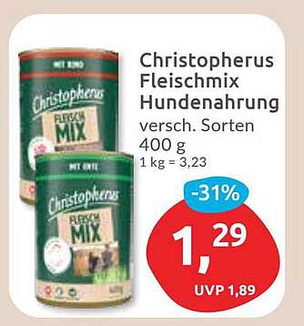 Christopherus Fleischmix Hundenahrung 400 g