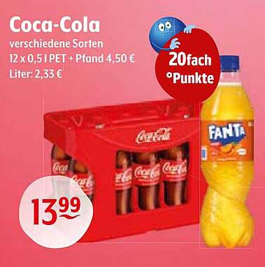 Coca-Cola 12 x 0,5 l PET - verschiedene Sorten