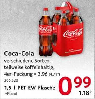 Coca-Cola 1,5 l PET, verschiedene Sorten im Angebot