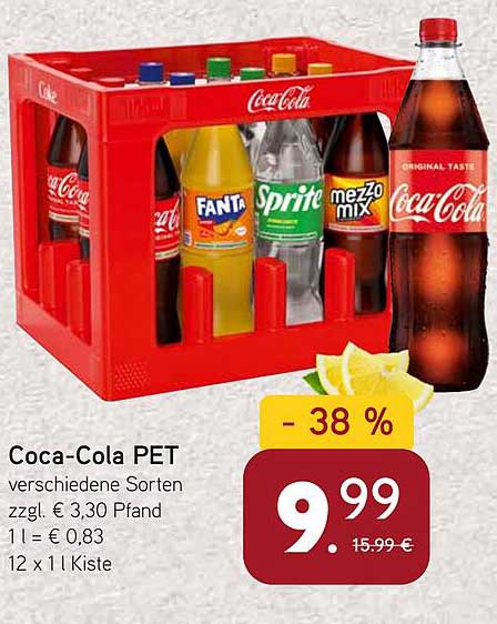 Coca-Cola PET 12 x 1 l Kiste - verschiedene Sorten
