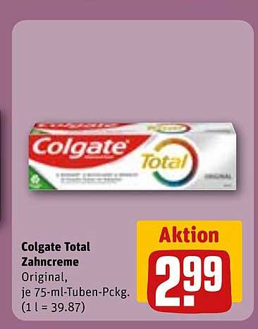 Colgate Total Zahnpasta Original, 75 ml