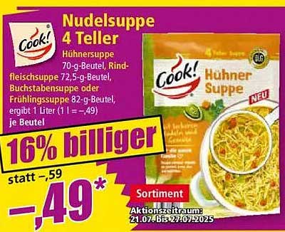 Cook! Hühnersuppe 4 Teller