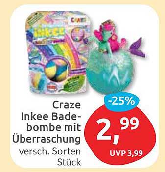 Craze Inkee Badebombe mit Überraschung