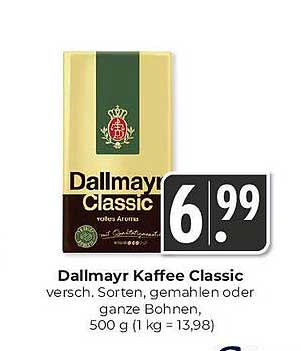 Dallmayr Kaffee Classic 500 g - versch. Sorten, gemahlen oder ganze Bohnen