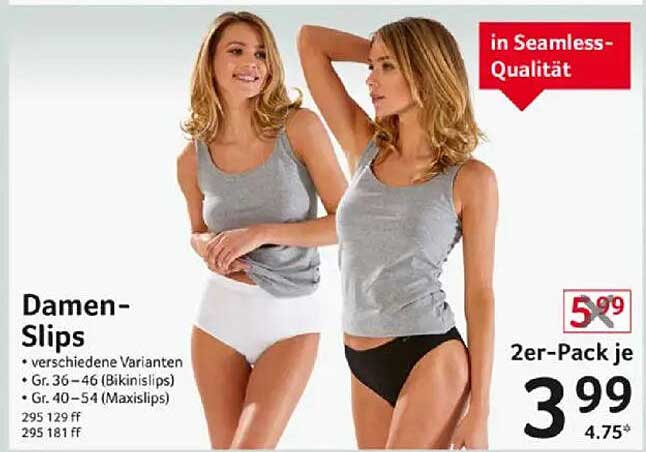 Damen-Slips - 2er-Pack in Seamless-Qualität